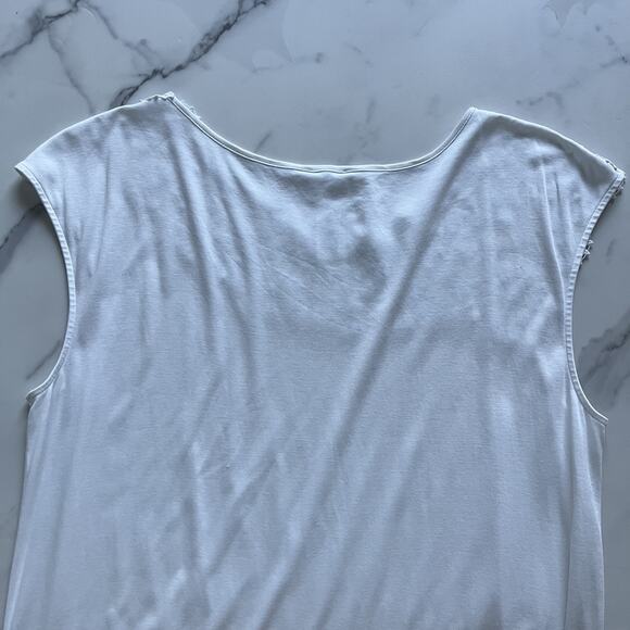 Hanro Of Switzerland Nightgown White Size Medium Lace Minimalist Classic chic - Picture 5 of 9